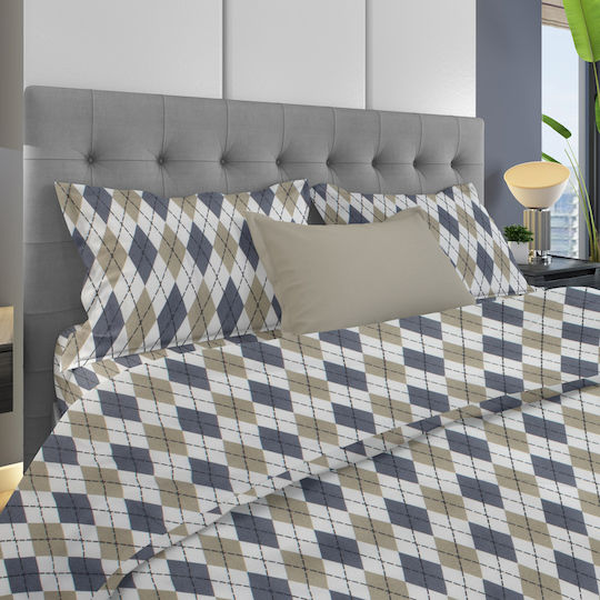 Dimcol Diamond Σετ Μονό 3τμχ 160x240εκ. Blue