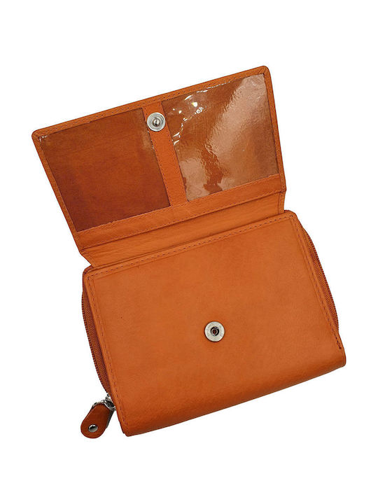 Klein Leder Damen Geldbörse Klassisch Orange