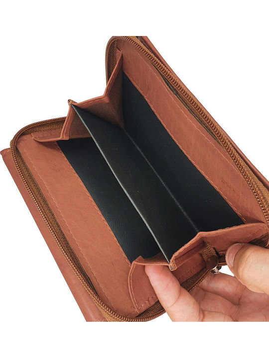 Klein Leder Damen Geldbörse Klassisch Tabac Braun