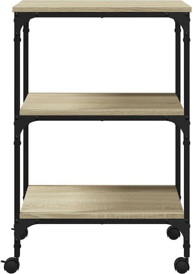 Printer Stand 3 Levels Sonoma Oak 50x41x75 H Hevox Wood Brown