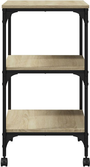 Printer Stand 3 Levels Sonoma Oak 50x41x75 H Hevox Wood Brown