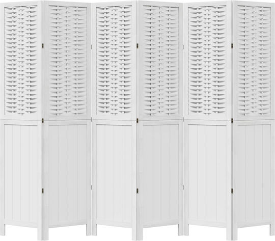 vidaXL Decorativ Paravan Lemn cu 6 Panouri 210x180cm