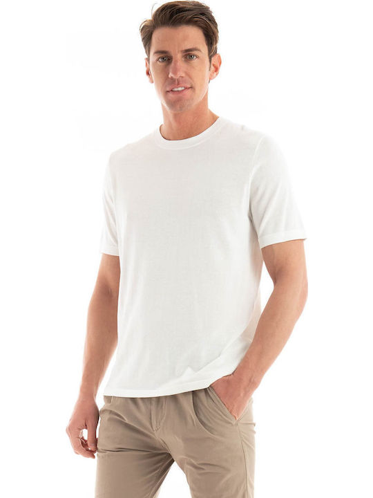 Short Sleeve White Men's Blouse