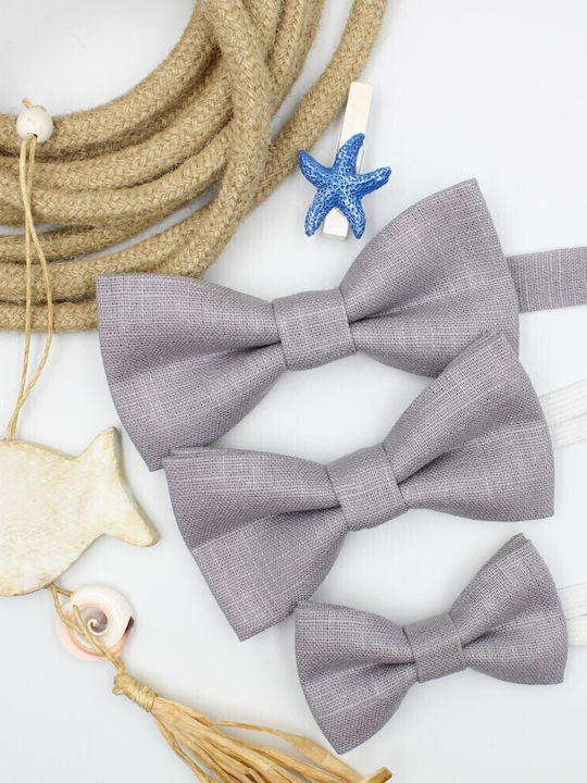 JFashion Baby Fabric Bow Tie Gray