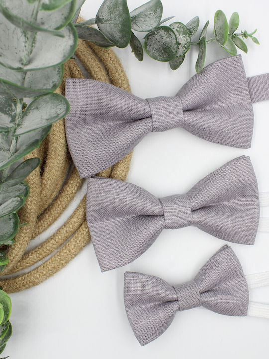 JFashion Kids' Fabric Bow Tie Gray
