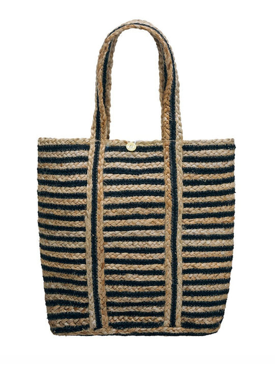 Kentia Wicker Beige Beach Bag
