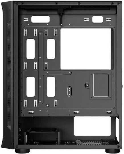 Spacer Shield Gaming Middle Tower Carcasă Calculator cu Fereastră Laterală și Iluminare RGB Negru