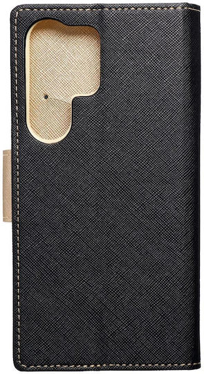 Fancy Brieftasche Leder Schwarz (Samsung S24 Ultra)