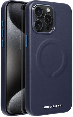 Roar Leather Back Cover Navy Blue (iPhone 15 Pro Max)