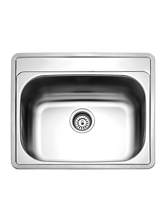 Fortinox Valley 25060 Drop-In Sink Inox Matte W60xD50cm Silver