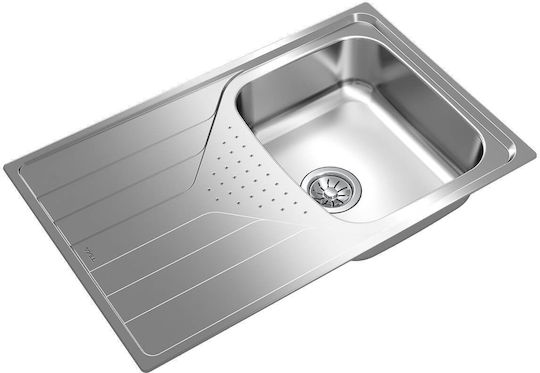 Teka Universe 45 T-XP 1B 1D 115110011 Drop-In Sink Inox Satin W79xD50cm Silver