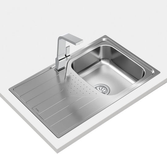 Teka Universe 45 T-XP 1B 1D 115110011 Drop-In Sink Inox Satin W79xD50cm Silver