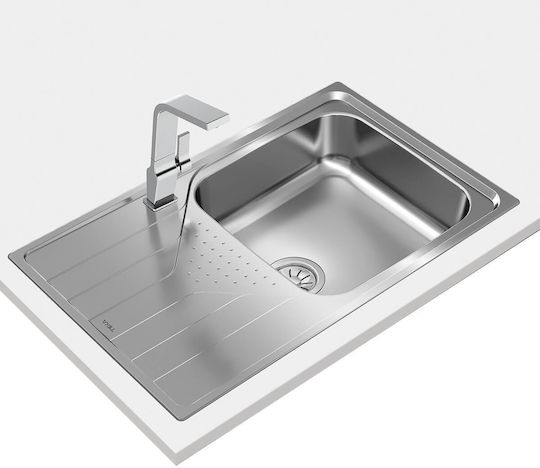Teka Universe 50 T-XP 1B 1D Max Ένθετος Νεροχύτης Inox Σατινέ Μ79xΠ50cm Ασημί
