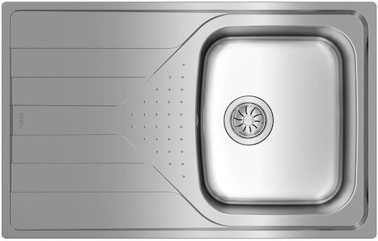 Teka Universe 45 T-XP 1B 1D 115110011 Drop-In Sink Inox Satin W79xD50cm Silver
