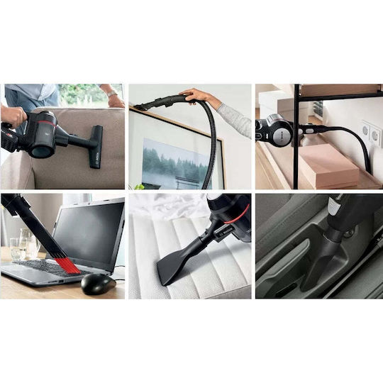 Bosch Unlimited 7 Επαναφορτιζόμενη Σκούπα 2 σε 1 Stick & Χειρός 18V Μαύρη