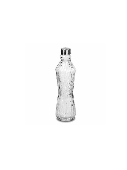 Viosarp Bottle Water Glass with Screw Lid Transparent 1000ml