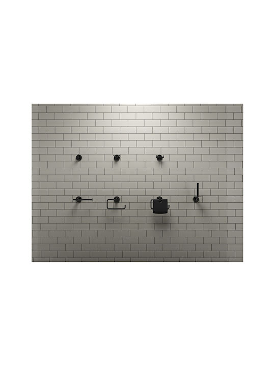 Verdi Sigma Single Wall-Mounted Bathroom Hook ​4.4x4.4cm Black 3030205