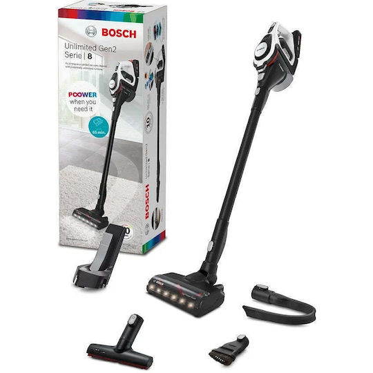 Bosch Επαναφορτιζόμενη Σκούπα Stick 18V Λευκή BBS8214