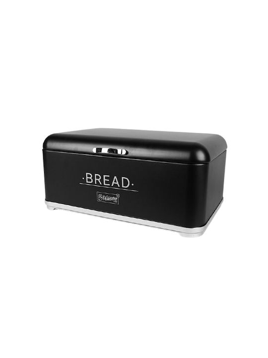 Maestro Bread Box with Lid Metallic Black 34.5x25x16.5cm