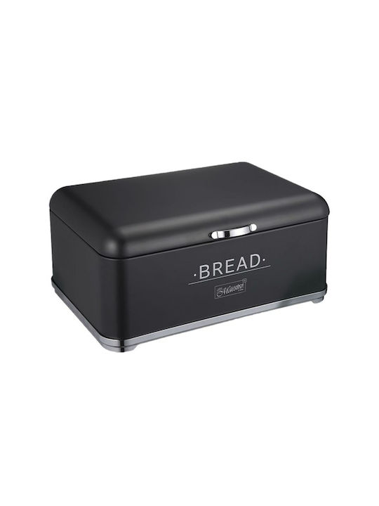 Maestro Bread Box with Lid Metallic Black 34.5x25x16.5cm