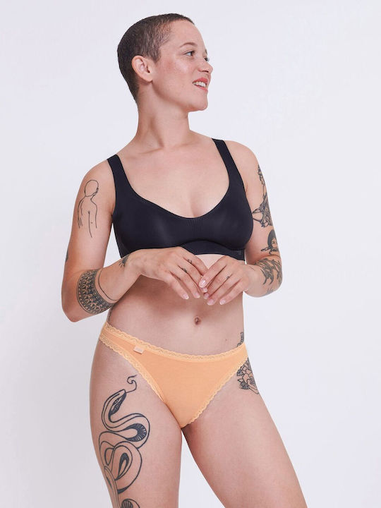 24/7 Weekend H Βαμβακερά Femei Brazilia 3Pack cu Dantelă Somone/veraman/ombre