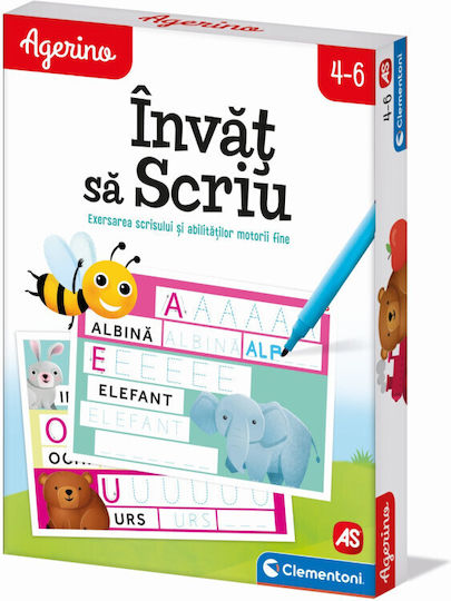 Clementoni Invat Sa Scriu Joc Educațional de Cunoștințe pentru 4+ Ani
