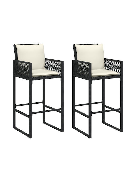 Σκαμπό Μπαρ Rattan 2τμχ 45.5x49x118cm Σκαμπό Μπαρ Rattan 2τμχ 45.5x49x118cm