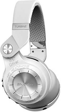 Bluedio T2S Wireless / Wired Over Ear Headphones with Radio White