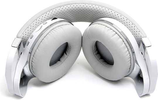 Bluedio T2S Wireless / Wired Over Ear Headphones with Radio White