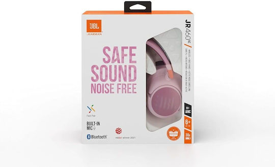 JBL JR460NC Fără fir / Cu fir Pentru copii Over Ear Căști cu 20 ore de Funcționare și Încărcare Rapidă Roz