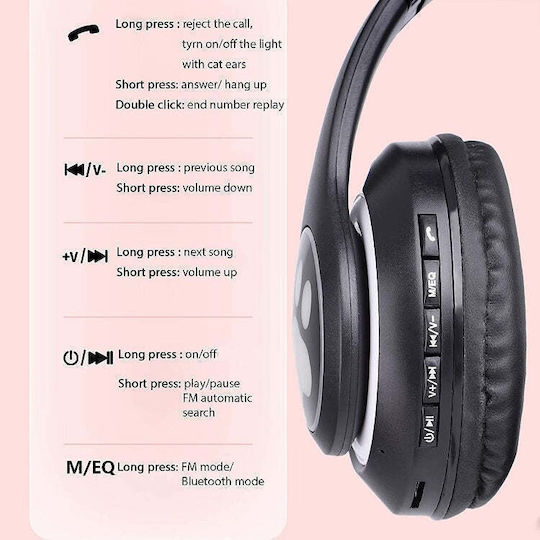 L450 Wireless / Wired On Ear Headphones with 10 hours of Operation Black