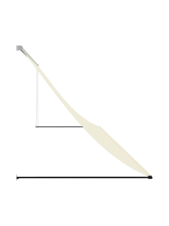 vidaXL Terrace Wall Tent with LED Light Beige 4x1.5cm
