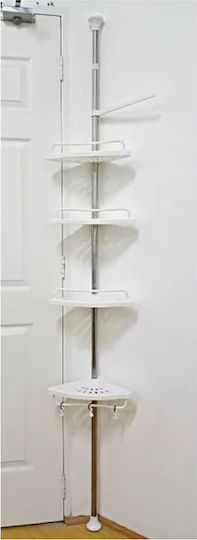 Corner Wall Mounted Bathroom Shelf Plastic Blue