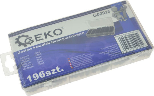 Geko Heat-Shrink Tubing Black 196pcs G02925