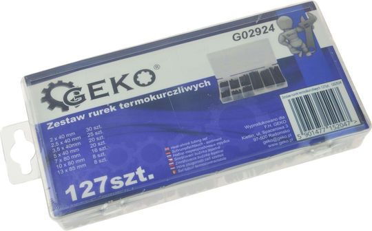 Geko Heat-Shrink Tubing Black 127pcs G02924