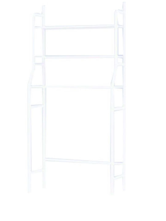 AGC Rafturi de baie Raft Baie Metal cu 2 Rafturi 50x50x160cm Albă