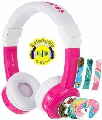 Onanoff BuddyPhones InFlight Ενσύρματα Παιδικά On Ear Ακουστικά Ροζ
