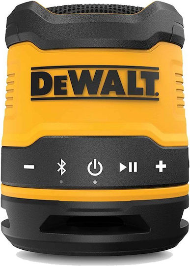 Dewalt Waterproof Bluetooth Speaker 5W with Battery Life up to 16 hours Yellow DCR009