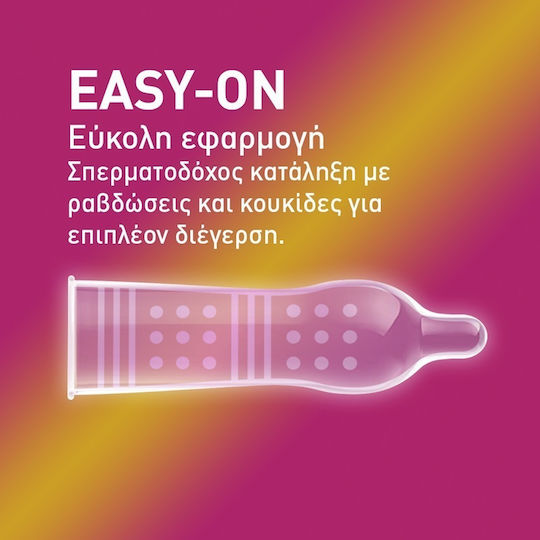Durex Προφυλακτικά Pleasuremax 30τμχ 56mm με Ραβδώσεις