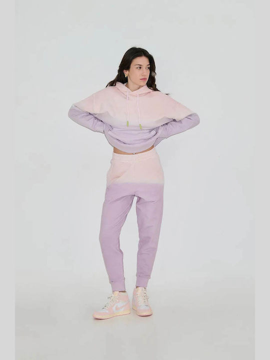 PCP Tie-dye Women's Hooded Sweatshirt Lilac