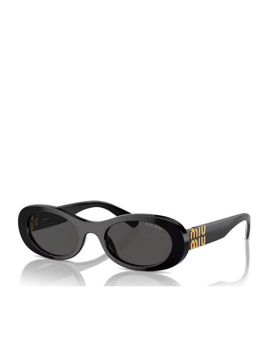 Miu Miu Unisex Sunglasses With Black Horn-Rimmed Frame And Grey Lens MU06ZS 1AB5S0