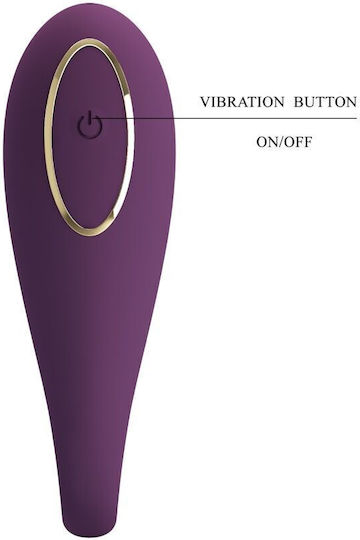 Pretty Love August Double Vibrator with Remote Control 9.5cm Flesh