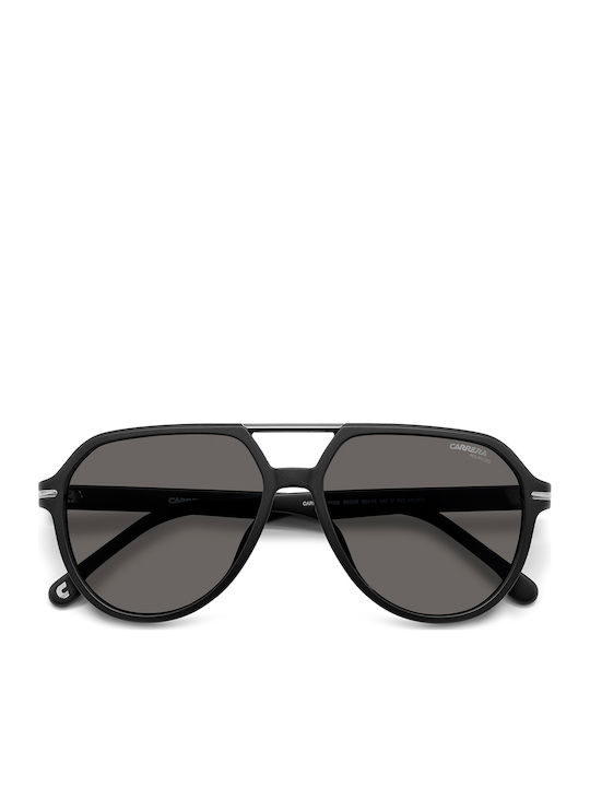 Carrera Unisex Sunglasses with Black Horn-Rimmed Frame and Grey Polarized Lens 315/S 003/M9