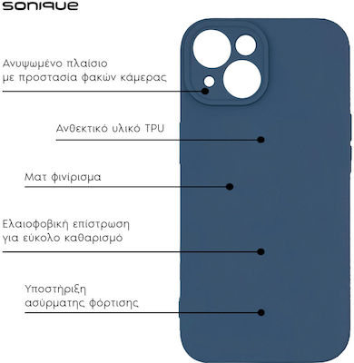 Sonique Back Cover Silicone / Fabric Navy Blue (Galaxy S24+)