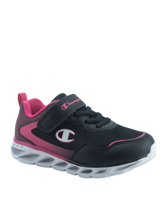 Παιδικά Sneakers με Σκρατς & Φωτάκια Μαύρα
