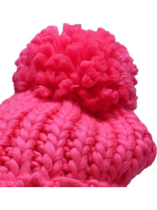 Beanie Căciulă Femeiască Tricotată în Culoare Fuchsia