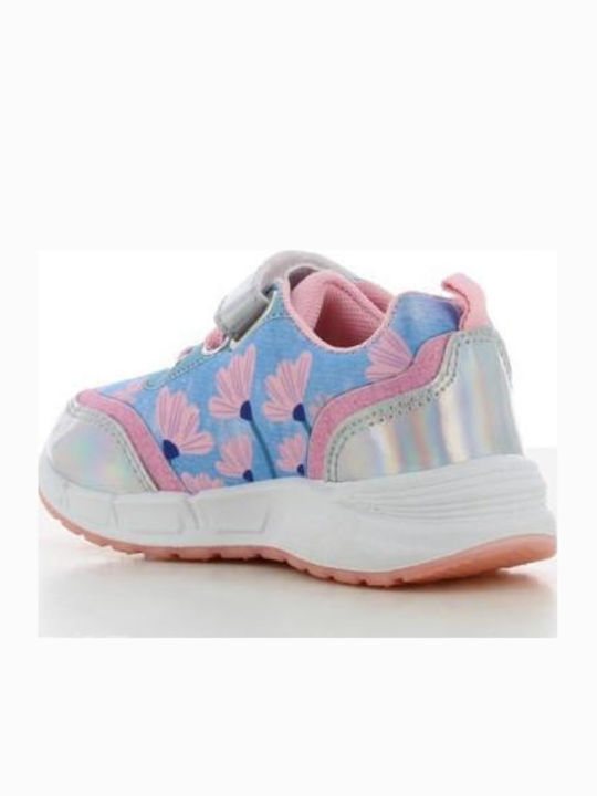 Frozen Kids Sneakers with Scratch & Lights Light Blue