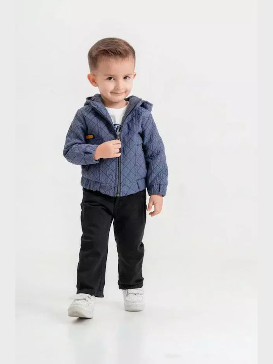 Trendy Shop Kinder Set mit Hose & Jacke Winter 3Stück Blau