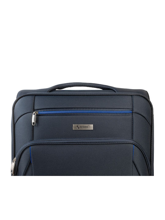 Cardinal Spectra Medium Fabric Suitcase Dark Blue With 4 Wheels Height 60cm