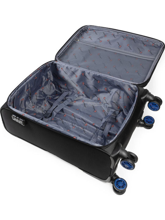 Cardinal Spectra Cabin Fabric Black Suitcase With 4 Wheels Height 50cm